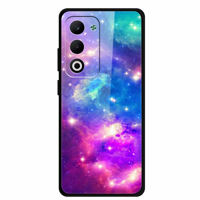 Glass Back Cover For Oppo A5 5G 2025 Phone Case 6.67" Hard Tempered Glass Case For Oppo A5i Pro 4G Case A5iPro Soft Bumper Shell