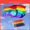 Bandiera del Festival della Parata dell'Orgoglio Gay Arcobaleno LGBT con Occhielli in Ottone