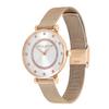 Authorized Retailer: OLIVIA BURTON Women's Watch, Belgrave 32mm, Tea Bar, White & Carnation, Gold Mesh, Ob24000006