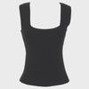 Women's Early Autumn Square Collar Slim Camisole - Korean Style Versatile Top