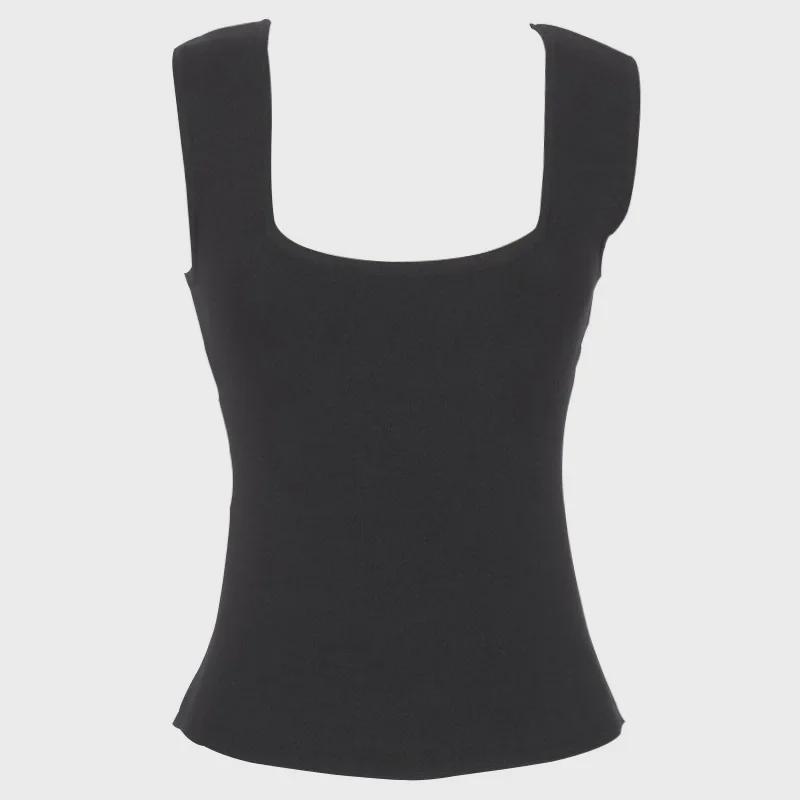 Women's Early Autumn Square Collar Slim Camisole - Korean Style Versatile Top