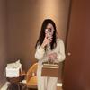High-quality Version H Home First-layer Cowhide Lychee Pattern Platinum Bag, Portable Shoulder Crossbody Kelly Women's Bag