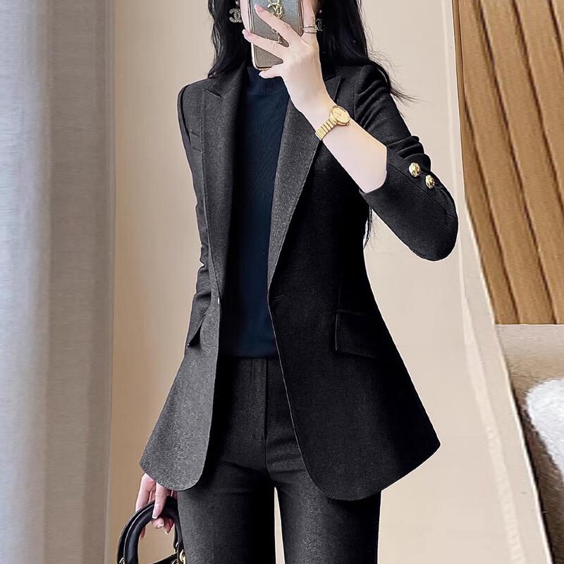 Women's Waist-cinching Blazer & Pants Suit Set
