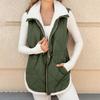 Women's Long Vest Plain Sleeveless Winter Vest Outwear Jacket Lightweight Warm Coat Outerwear