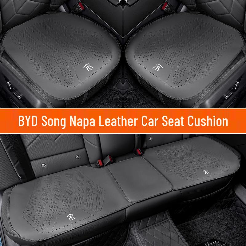 BYD Song Pro/Plus Leather Seat Cushion Set: Universal All-Season Three-Piece Car Seat Cover.