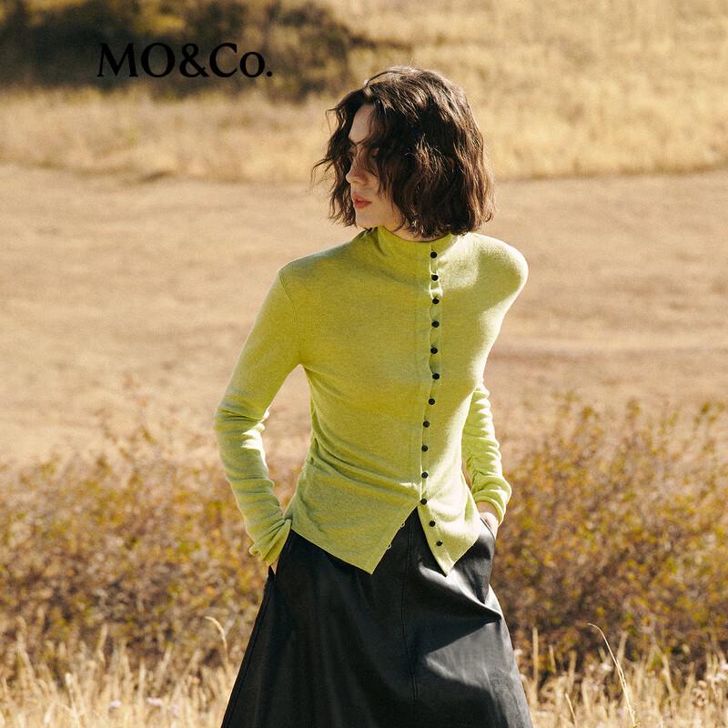 MO&Co. Women s Slim Fit Mock Neck Wool Sweater XS