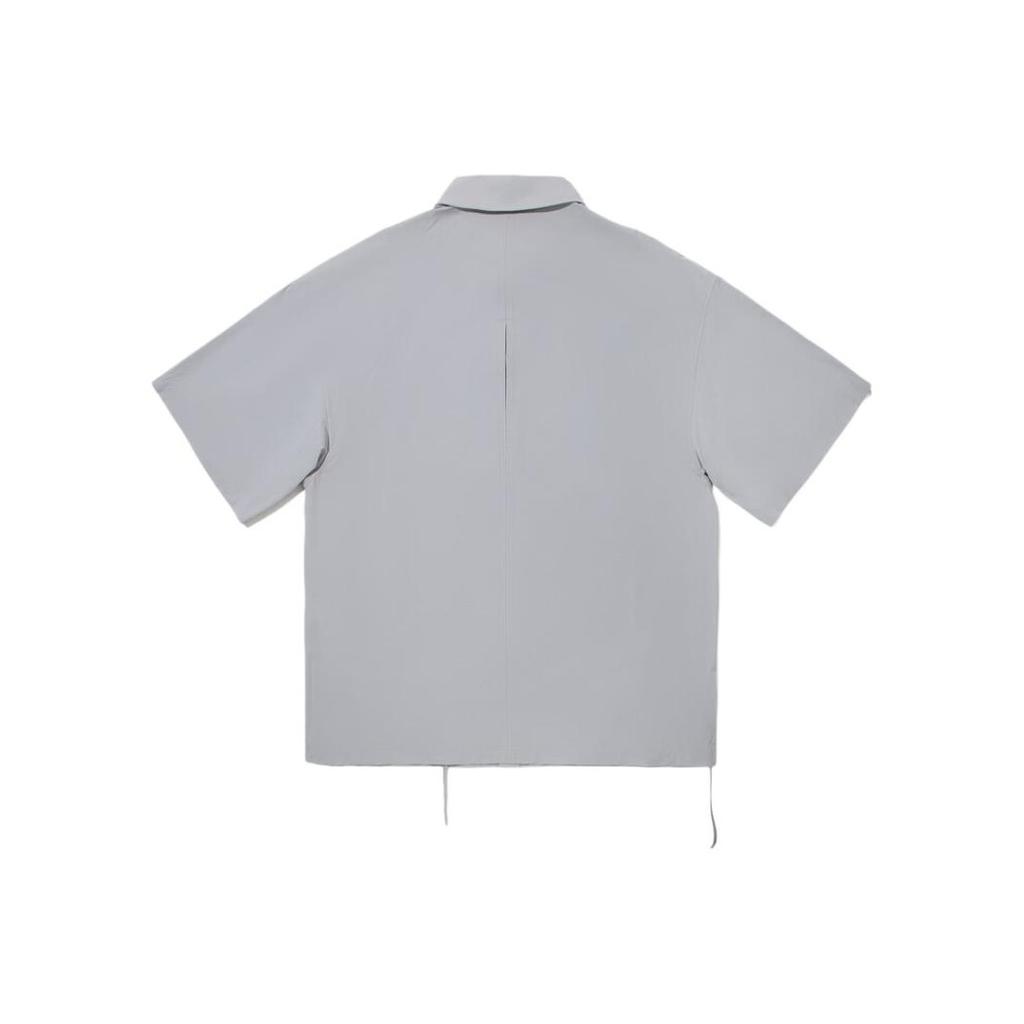 Li Ning Printed Soft Comfortable Breathable Versatile Casual Short Sleeve Shirt Men Shirts ASHV245-4