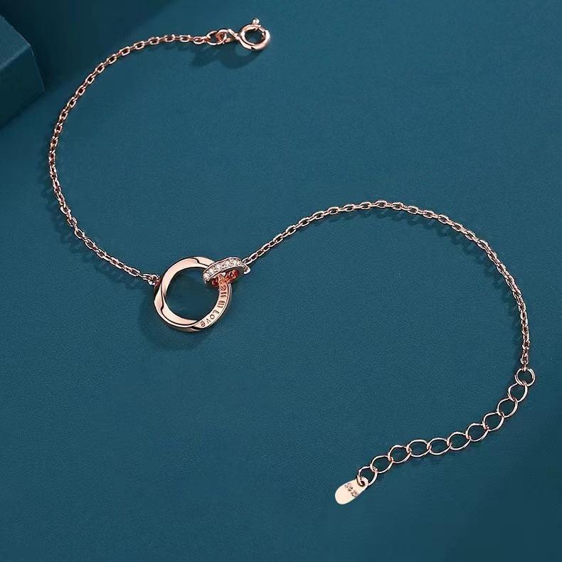 Mobius Double Ring Women's Bracelet - Versatile, Elegant, Perfect Gift for Couples & Best Friends, Valentine's Day Jewelry