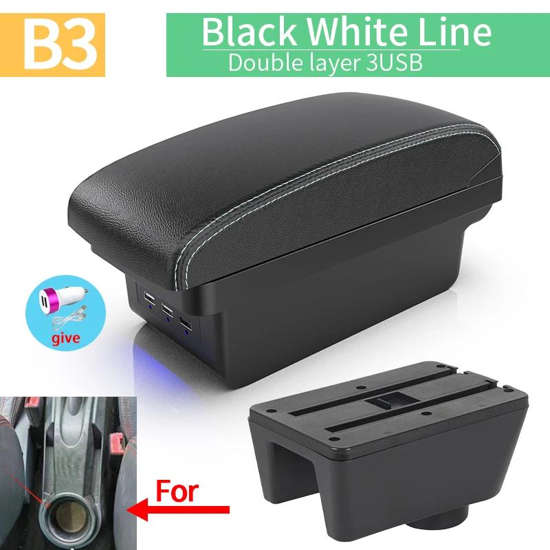 For SEAT Ibiza 6j Ibiza 6L Armrest Box Car Center Console Armrest Modified Multi-function Storage USB Interior Accessories