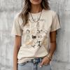 Cute Cat t shirt women manga top girl harajuku graphic 2000s clothing