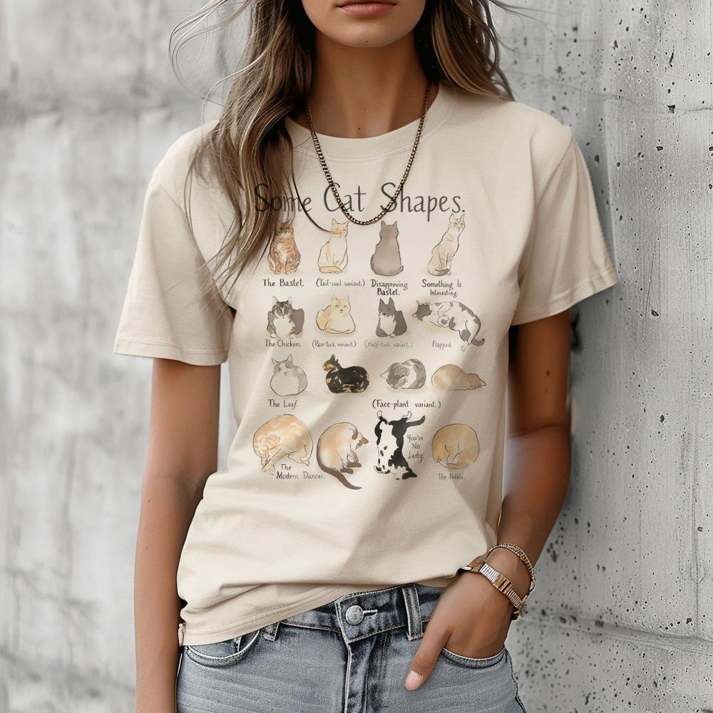 Cute Cat t shirt women manga top girl harajuku graphic 2000s clothing