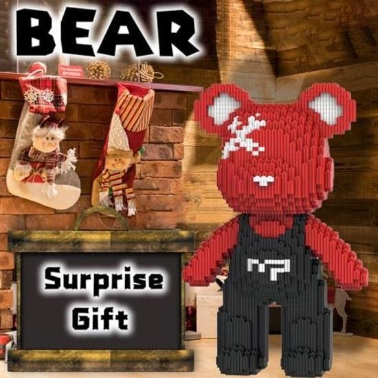 Red Bear Brick Micro Building Block Set (4500 Pieces) Music Gift Adults Children