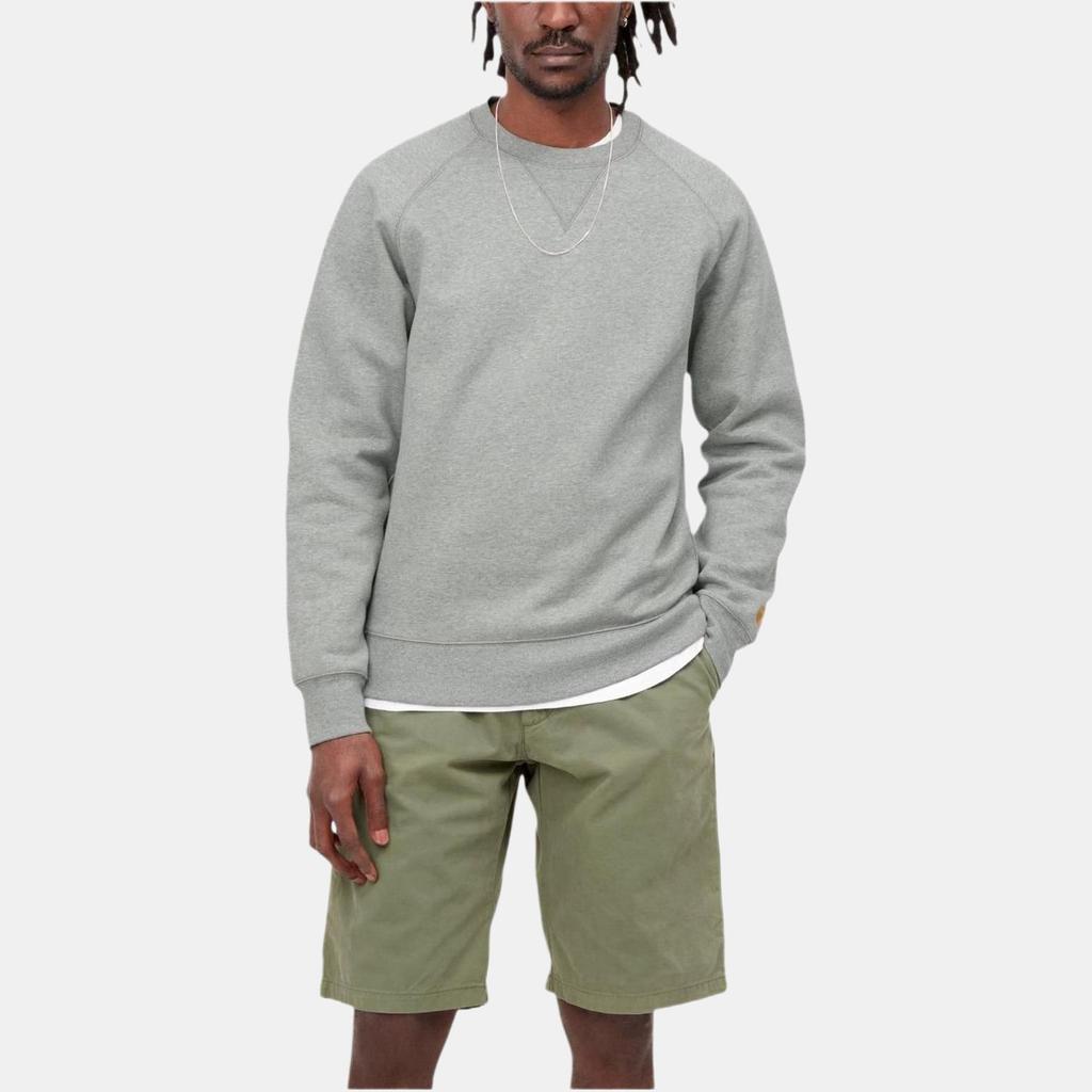 Carhartt WIP Felpa Girocollo Casual Minimalista Monocolore Unisex Grigio I026383-00M-XX