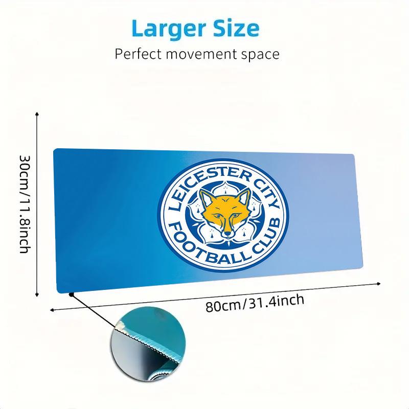 Leicester City Football Club Print  Cushion Non-slip Laptop Tablet Big Mousepad XXL Mat Mini PC Playmat With Lock edge