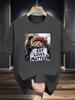 200g 100% Cotton Cat Lives Matter Graphic T-shirt - Black Casual Short Sleeve Round Neck Summer Tee with Protest Cat Design