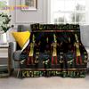 3D Pharaoh Hieroglyphic Egyptian Mythology Soft Blankets,Keep Warm Throw Blanket Comfortable for Picnic Beds Sofa Home Bedroom