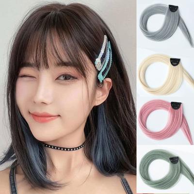 1 pieza de pinza para extensión de cabello sintético con almohadilla para el cabello, pinza para peluca recta para colgar en la oreja, accesorios para extensiones de cabello para mujeres, horquilla para el cabello