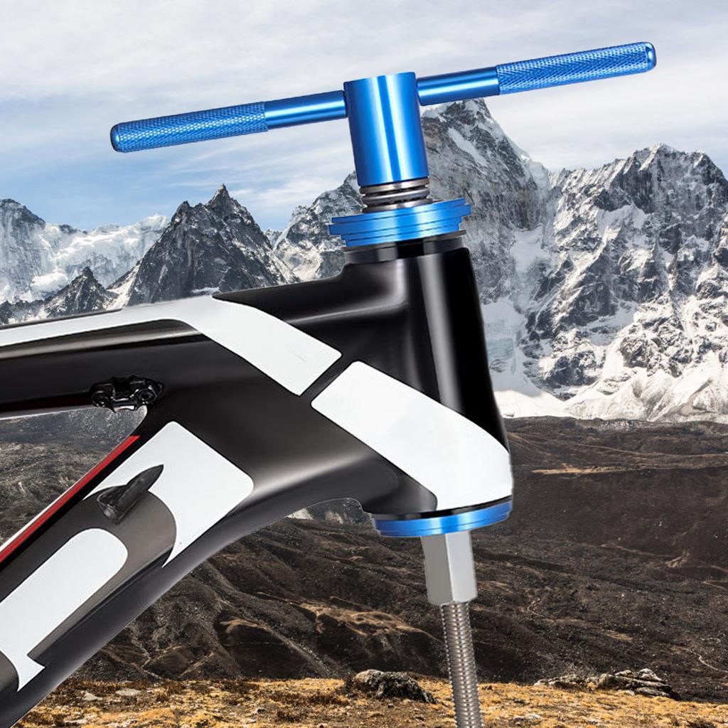 Outil de Presse pour Jeu de Direction de Vélo Alliage d'Aluminium Presse pour Cuvette de Jeu de Direction et Boîtier de Pédalier Installateur de Roulements f