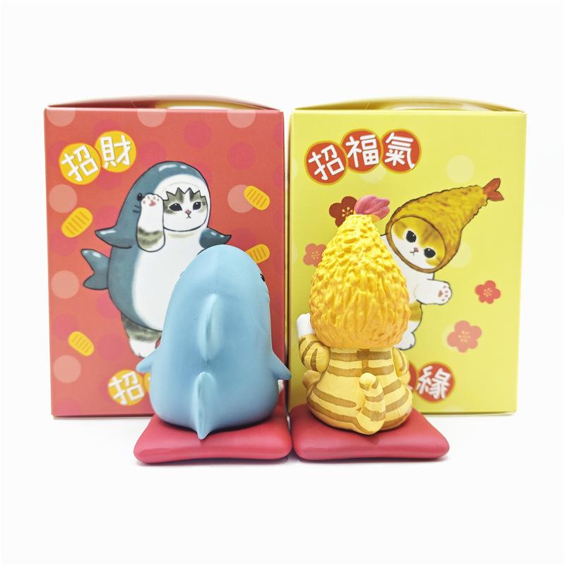 Cat Charming Sandy Fortune Figurines Blind Box Collection With Pvc Material And Anime Style