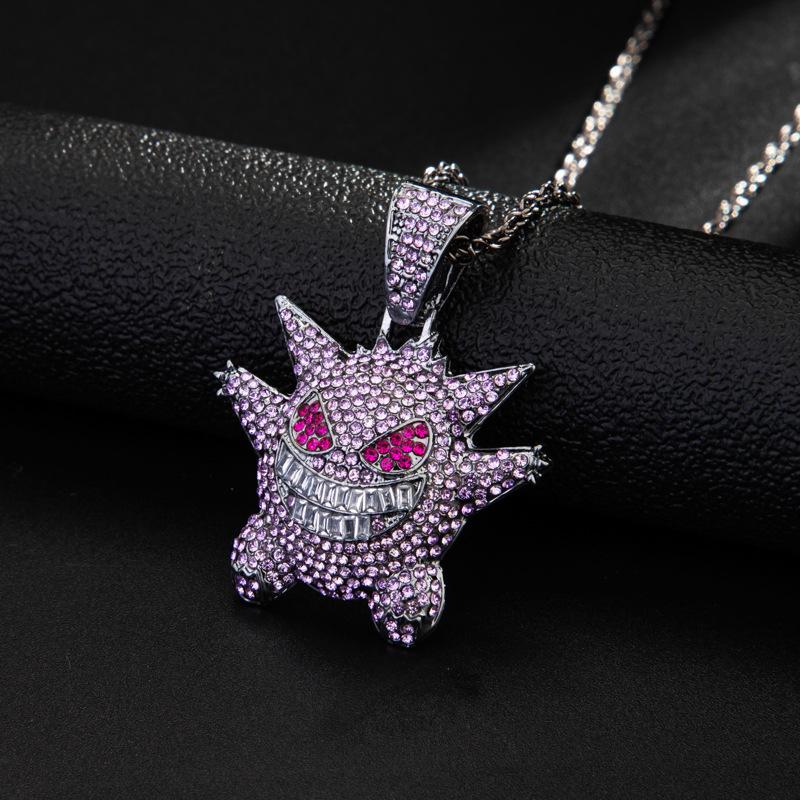 Hip Hop Funny Pokemon Men s and Women s Jewelry Pendant Necklace 60CM(Necklace Long)