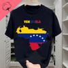 Venezuela Flag T Shirt Unisex Short Sleeve Crew Neck Tops Camisa Graphic T Shirts Cotton Casual Clothing Camisetas Ahegao
