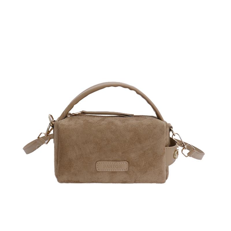 Frosted bag new women's simple temperament niche design retro casual messenger bag tide