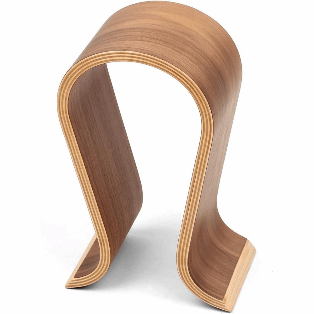 On-Ear Headphone Stand Solid Walnut Headset Display Shelf Headset earrestors  Headset Accessories коричневый