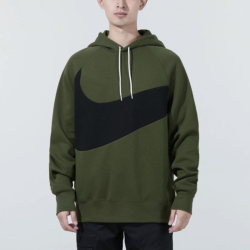 Nike SPORTSWEAR TECH PACK Sweatshirts Men's Army Green Hooded Moderate Regular DD8223-326