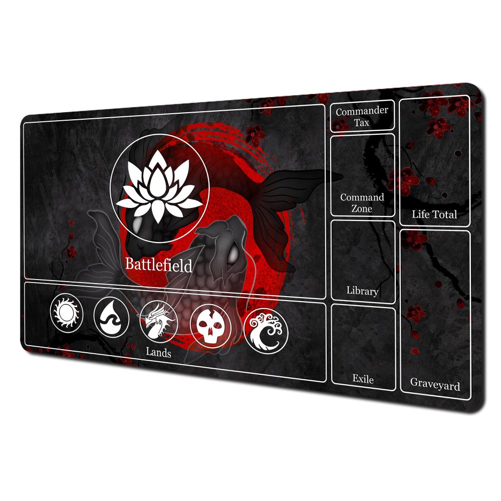 Magic Playmat card gaming mat with zones mtg playmat Dark Lotus Design Desk Mat gamer keypad expansion mousepad rubber antislip