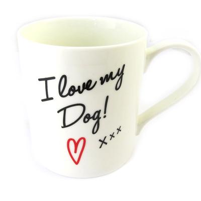 [M6778] - Λευκή κούπα 'I love my Dog'