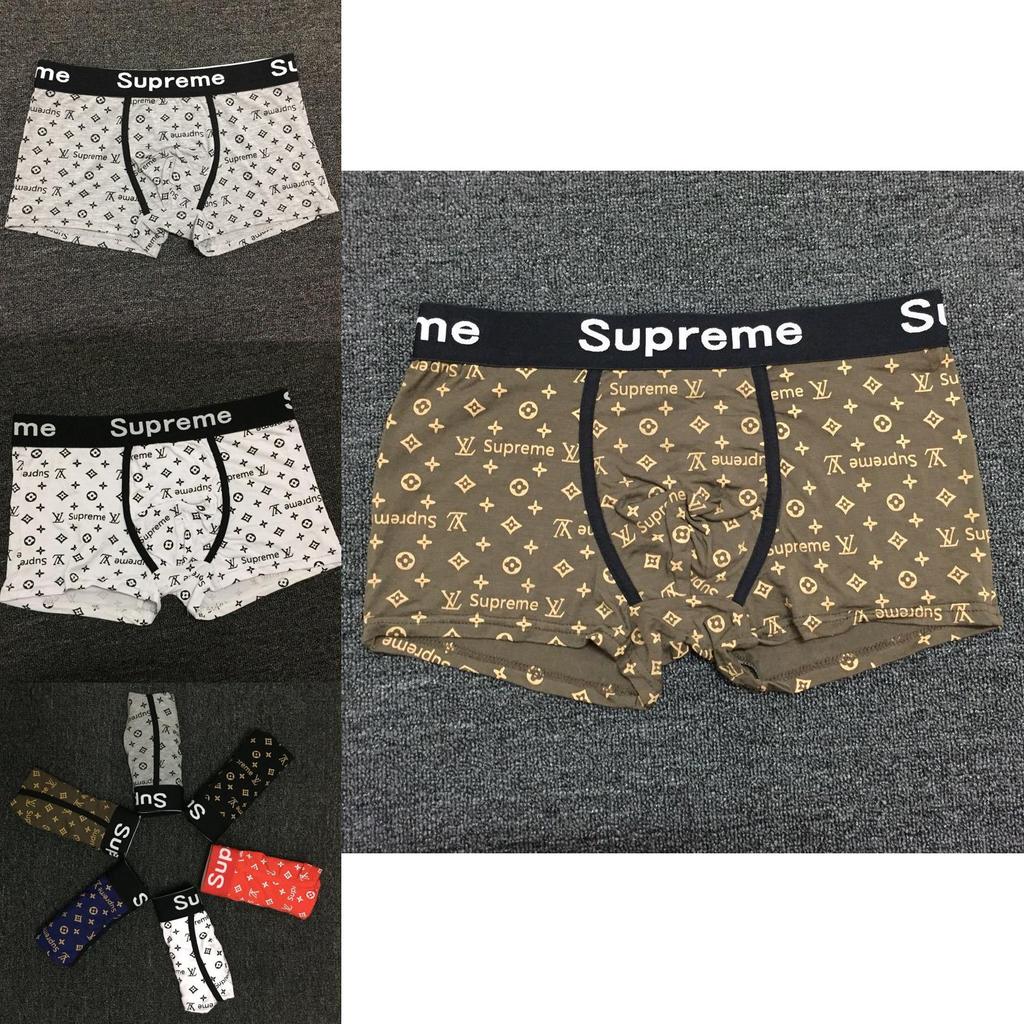 Módní Pánské Prémiové Bavlněné Boxerky s Elastickým Pasem Sexy Kalhotky