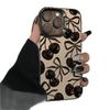 High-End Black Cherry Anti-Fall iPhone 12-17 Case: Creative & Durable