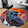 1pc Raven Sky Office Round Area Rug, Under Office Chairs Bedroom Living Room Home Decor, Room Deco, Available in Various Sizes