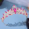 Bridal Headwear Full of Baroque Atmosphere Classical Gold-colour Ladies' Crown for Wedding Bride and Girl Birthday