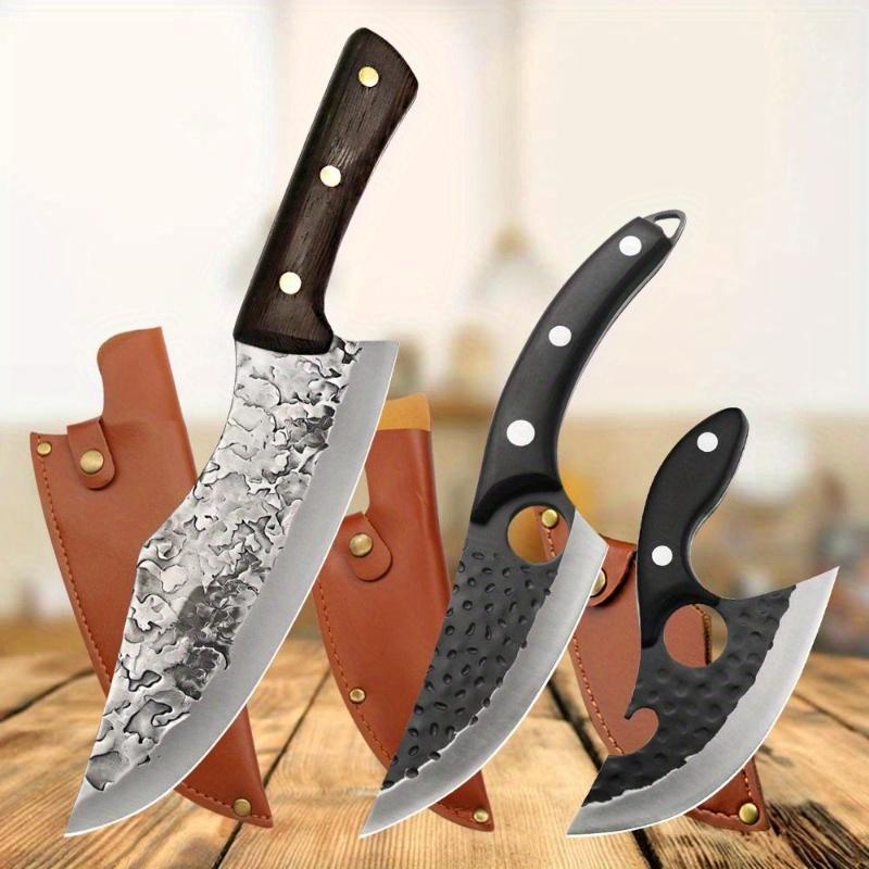 1pcs Utility Knife Boning Knife Stainless Steel Chef Knife for Cooking Small Pocket Kitchen Knife with Sheath