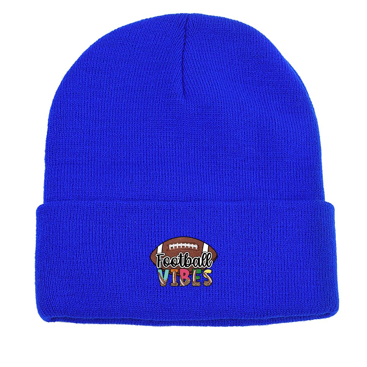 

Теплая вязаная шапка бини Футбольная АТМОСФЕРА , шапка для американского футбола для мужчин, осенняя, конфетного цвета, повседневная шапка с помпоном, вязаная шапка бини as the picture синий