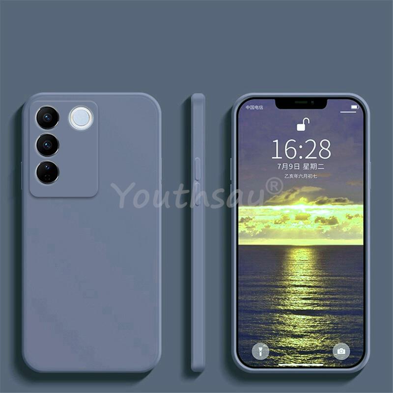 For vivo V27 Pro Case Silicone Liquid Original Cover vivo V27 Pro V27e Cover TPU Protector Case vivo V27 Pro Case