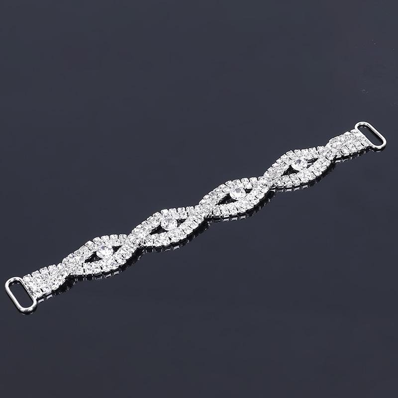 

Engood 10pcs Rhinestone Bikini Connectors Sewing Trim & Embellishments Buckle for Swimming Wear Bikini Chain Decoration DIY серебряный