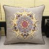 New Chinese-style Redwood Sofa Throw Pillow Cotton and Linen Headboard Soft Cushion Embroidery Large Cushion Cover