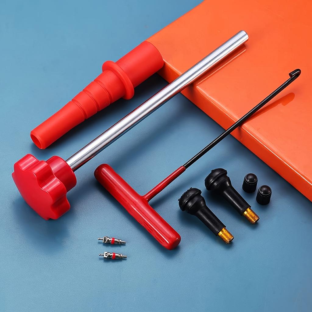 Tire Valve Core Tool Set for Cars and Motorcycles with Easy Screw On Assembly for Quick Valve Stem Replacement