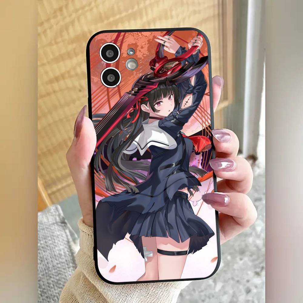 Anime Game W-Wuthering W-Waves Phone Case Cool Black Silicone Soft For IPhone 16 15 14 13 12 11 X XR Plus Pro Max Plus