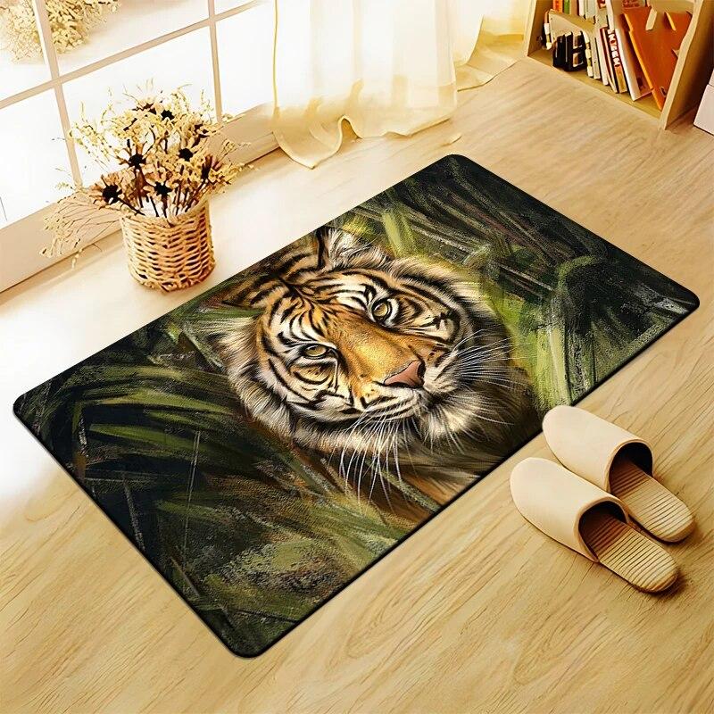 

3D-художній друк Килим із принтом тигра для вітальні Килим великої площі М’який килим Прикраса дому Килимки Бохо Килимки Dropshipping 40cm by 60cm