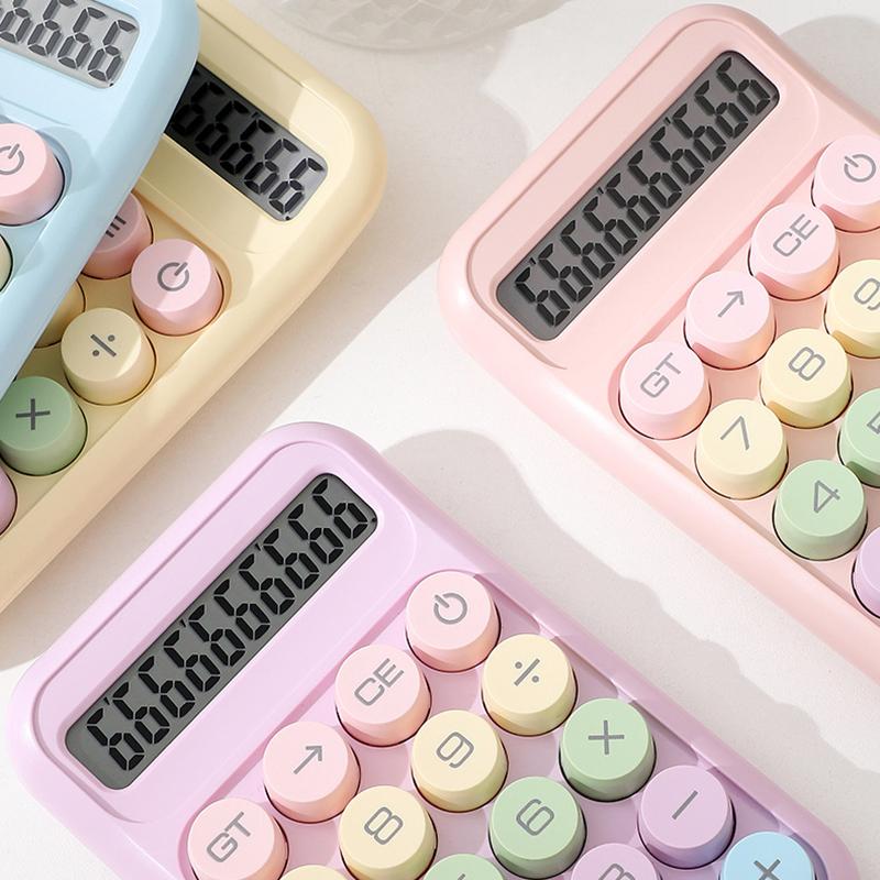 10 Digital School Student Calculator Mechanical Keyboard Fashion Color