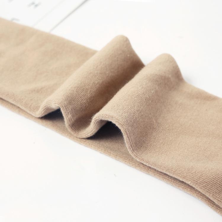 Damen Silikon Kniehohe Baumwollsocken - Atmungsaktiv, Einfarbig, Japanischer Stil für Herbst & Winter