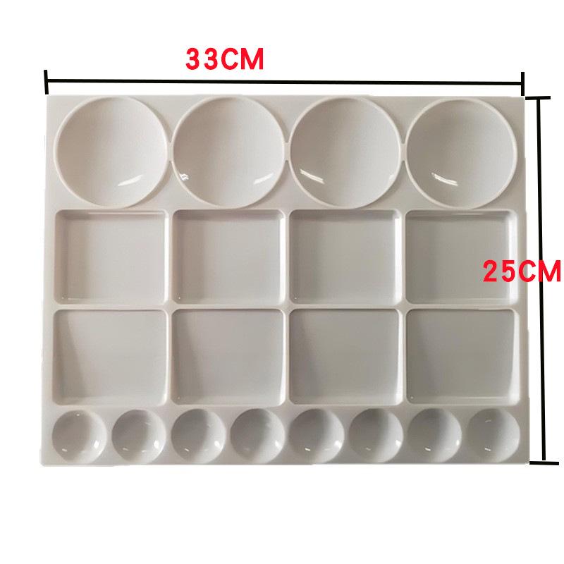 Color Palette with 20 Large Grids, Easy to Clean, Art Class Paint Tray