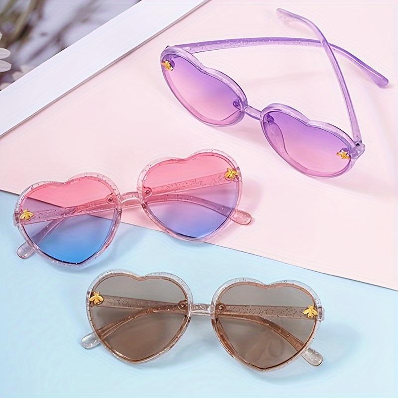 1/3pcs Heart Shaped Bee Fashion Glasses Casual Frame for Photography and Decoration