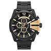 Diesel Mega Chief Quartz Chronograph Black Dial Black IP DZ4338 Men's Watch