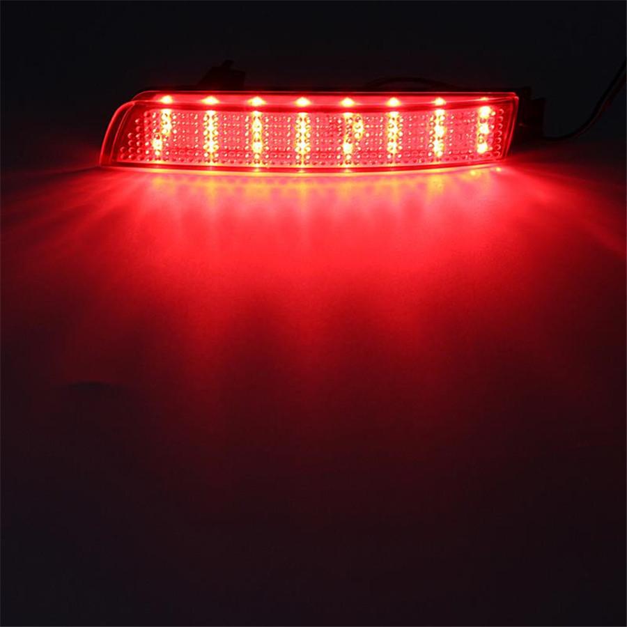 2X LED Bumper Reflector Red Lens Tail Brake Light Lamp For Nissan Juke//Infiniti