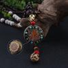 Handmade Nepal Buddhist Mala Bead Pendant Necklace Ethnic Wooden Jewelry Gifts for Women