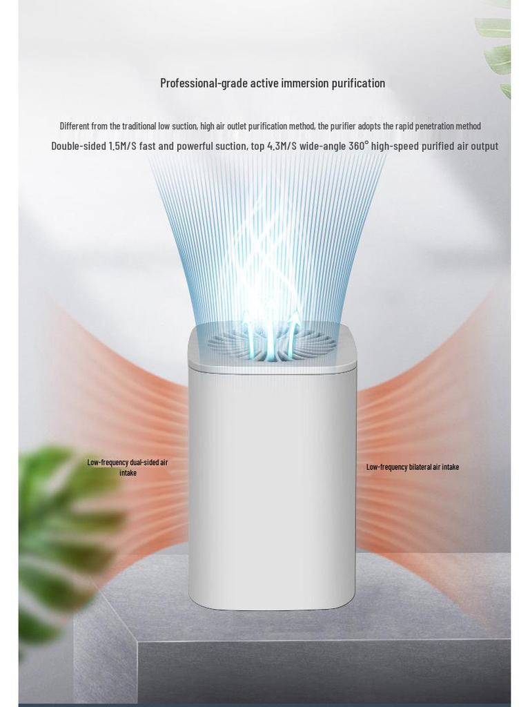 Portable Household Air Purifier - Indoor Sterilization & Secondhand Smoke Removal
